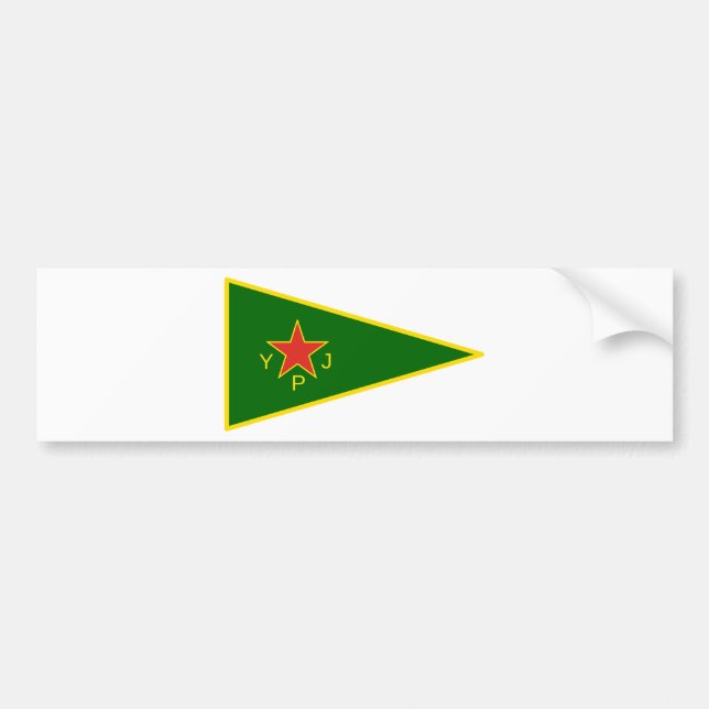 Autocollant De Voiture Drapeau de YPJ (Devant)