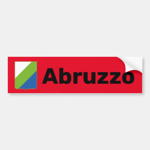 Autocollant De Voiture Drapeau des Abruzzes (Italie)