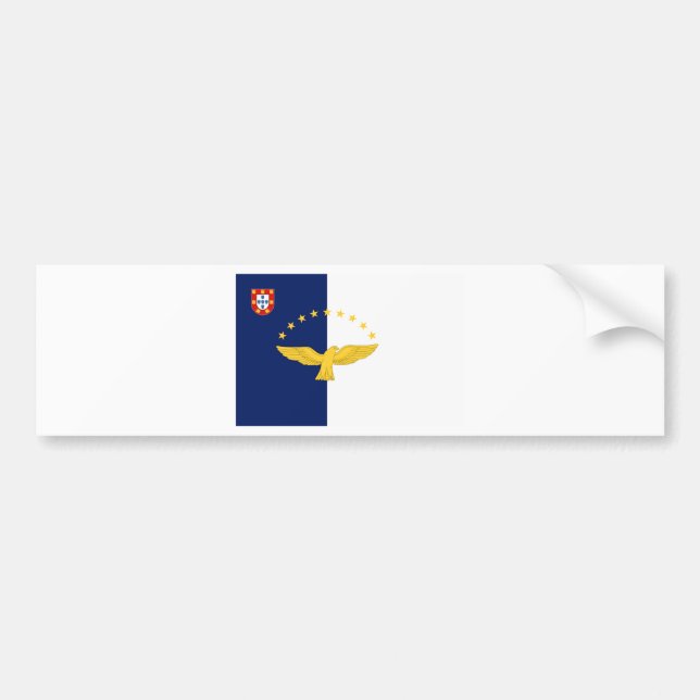 Autocollant De Voiture Drapeau des Açores (Portugal) (Devant)