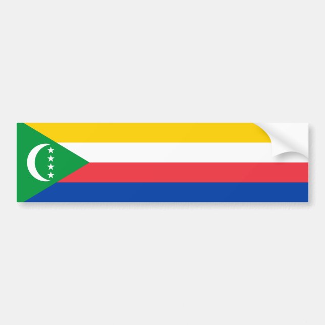 Autocollant De Voiture Drapeau des Comores (Devant)