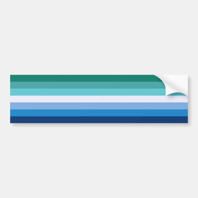 Autocollant De Voiture Drapeau des hommes gais (symbole LGBT) (Gay pride) (Devant)