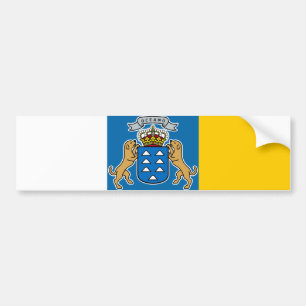 Autocollant De Voiture Drapeau des îles Canaries (Canaries) (Canaries, Es