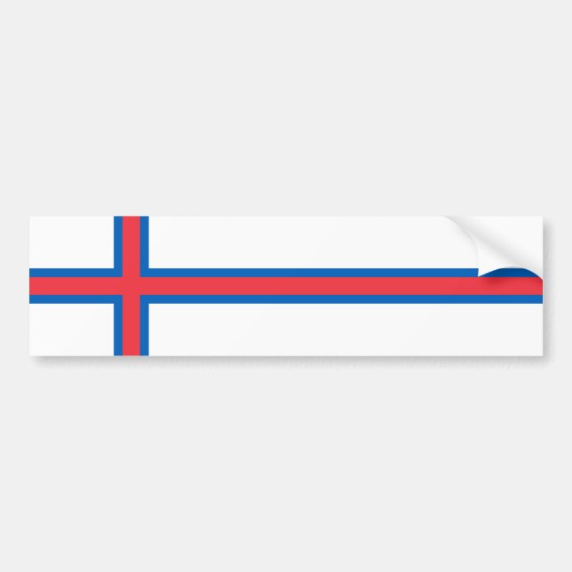 Autocollant De Voiture Drapeau des îles Féroé (Devant)