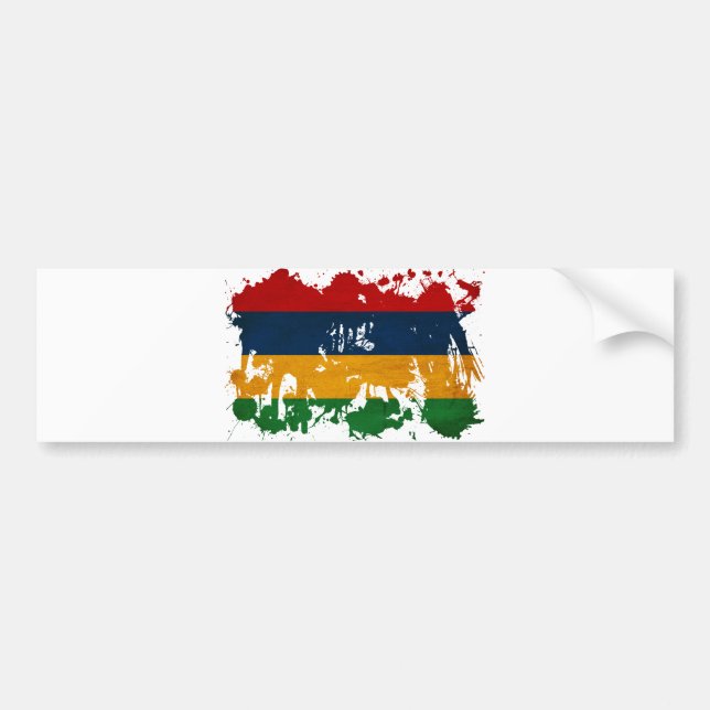 Autocollant De Voiture Drapeau des Îles Maurice (Devant)