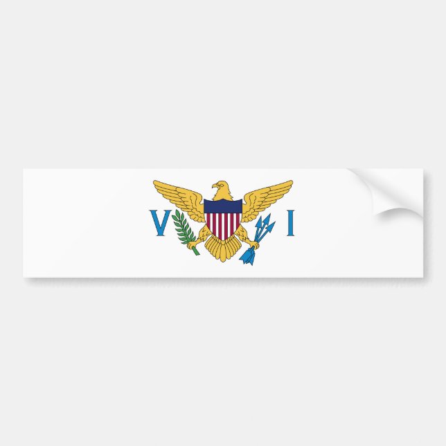 Autocollant De Voiture Drapeau des îles Vierges américaines (Devant)