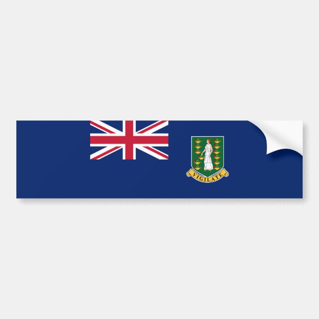 Autocollant De Voiture Drapeau des îles Vierges britanniques (Devant)