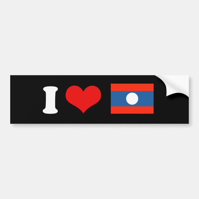 Autocollant De Voiture Drapeau des Laotiens (Devant)