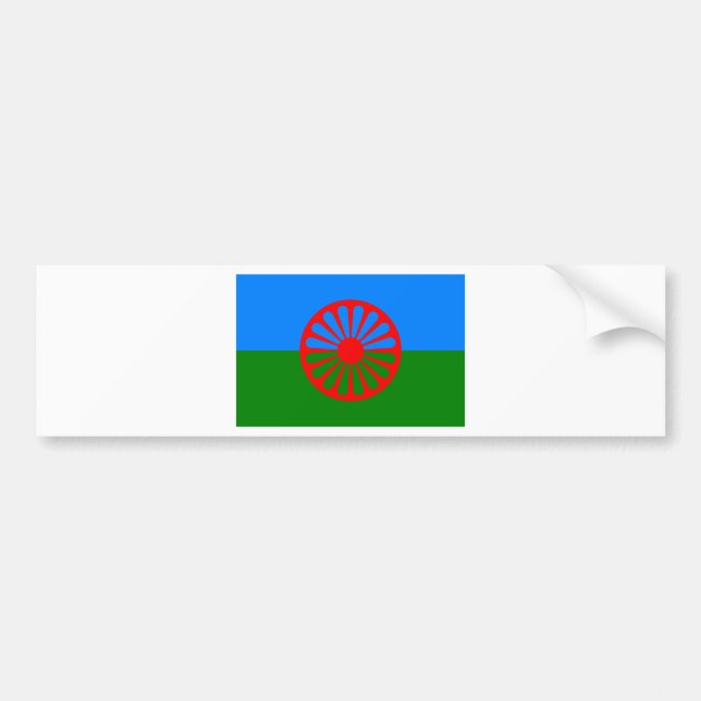 Autocollant De Voiture Drapeau des personnes Romani - drapeau Romani (Devant)