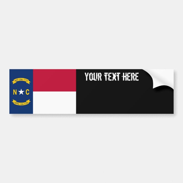 Autocollant De Voiture Drapeau d'état de la Caroline du Nord (Devant)