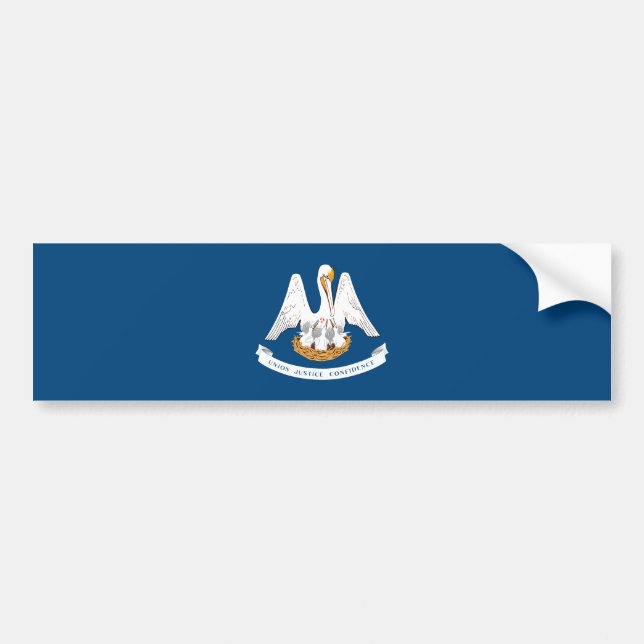 Autocollant De Voiture Drapeau d'État de Louisiane (Devant)