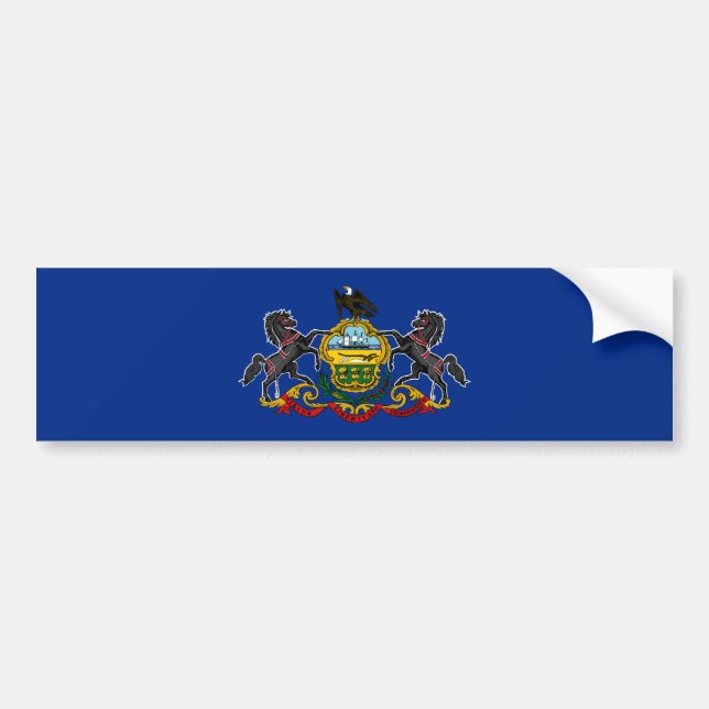 Autocollant De Voiture Drapeau d'État de Pennsylvanie (Devant)