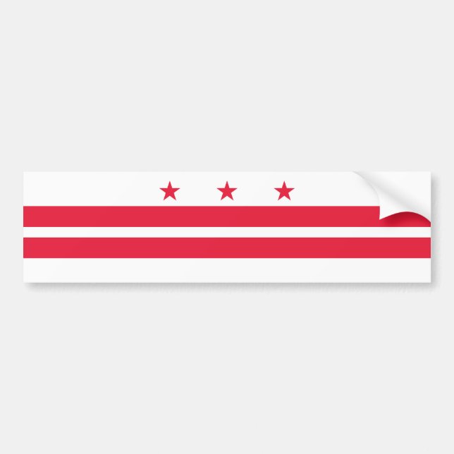 Autocollant De Voiture Drapeau d'État de Washington DC (Devant)