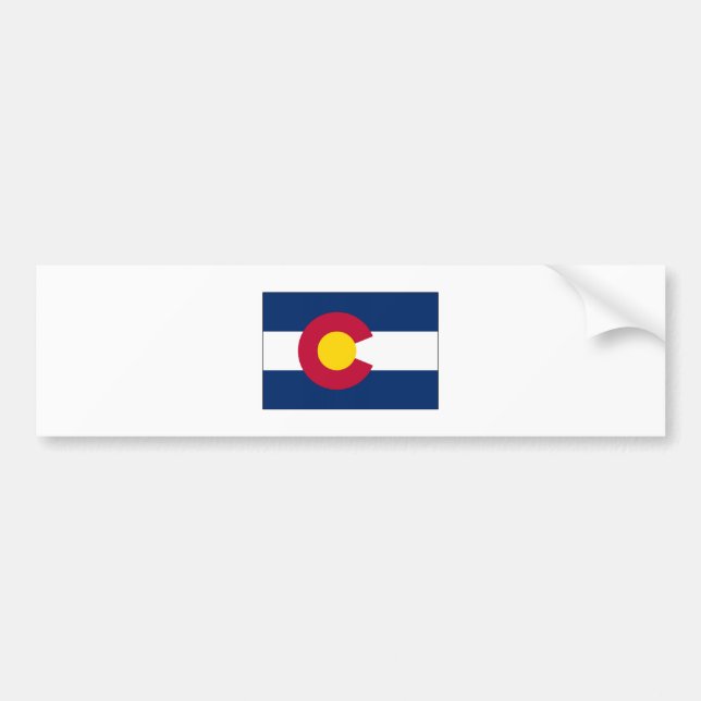 Autocollant De Voiture Drapeau d'état du Colorado (Devant)