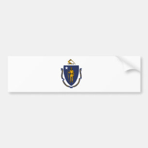 Autocollant De Voiture Drapeau d'État du Massachusetts