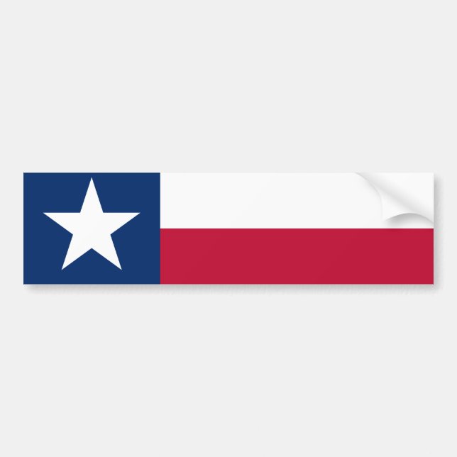 Autocollant De Voiture Drapeau d'État texan (Texas) (Devant)