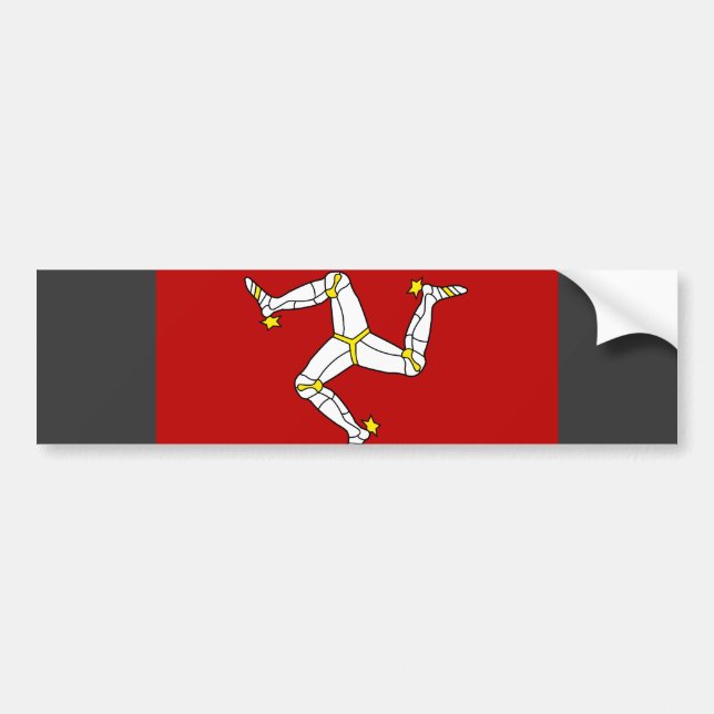 Autocollant De Voiture Drapeau d'île de Man (Devant)