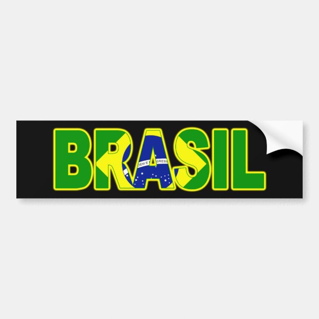 Autocollant De Voiture Drapeau du Brésil (Devant)