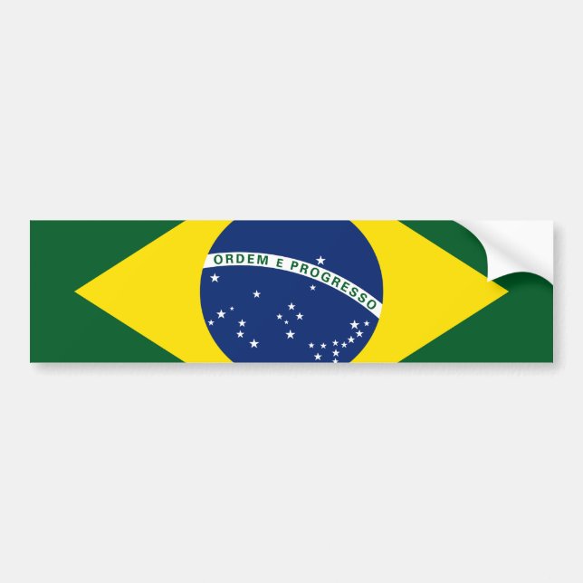 Autocollant De Voiture Drapeau du Brésil (Devant)