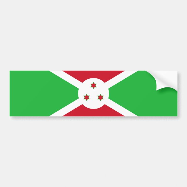 Autocollant De Voiture Drapeau du Burundi patriotique (Devant)