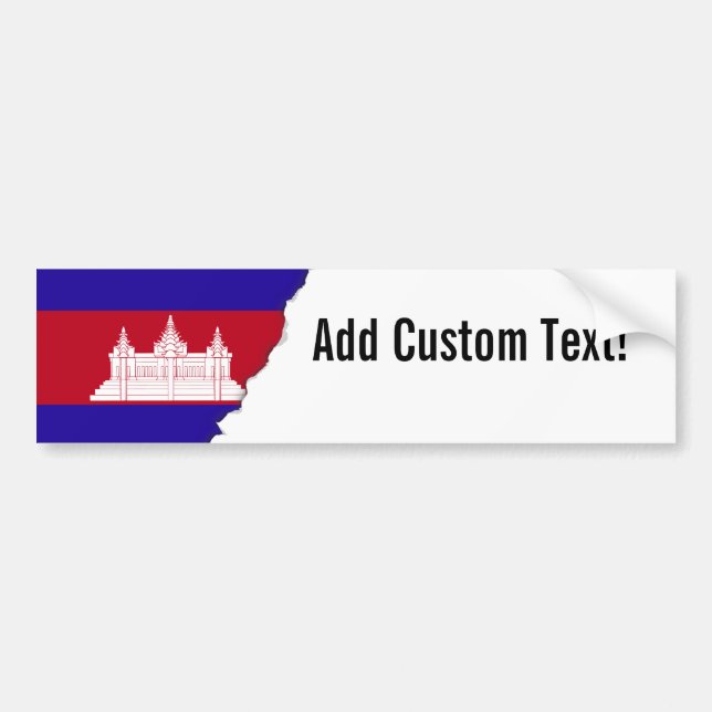 Autocollant De Voiture Drapeau du Cambodge (Devant)