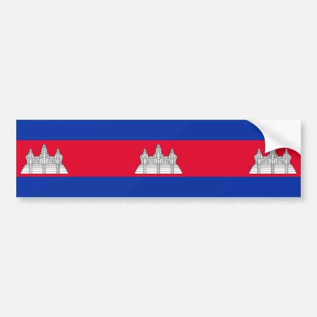 Autocollant De Voiture Drapeau du Cambodge (Devant)