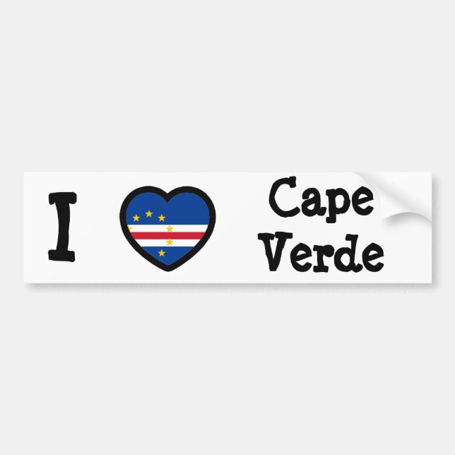 Autocollant De Voiture Drapeau du Cap-Vert (Devant)