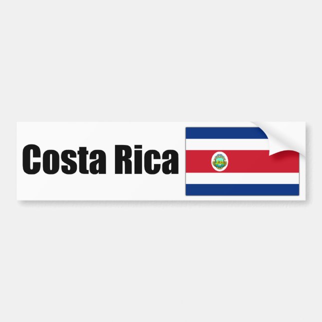 Autocollant De Voiture drapeau du Costa Rica (Devant)