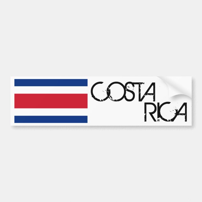 Autocollant De Voiture Drapeau du Costa Rica (Devant)