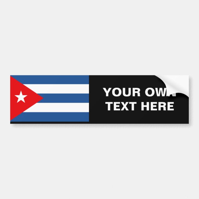 Autocollant De Voiture Drapeau du Cuba (Devant)