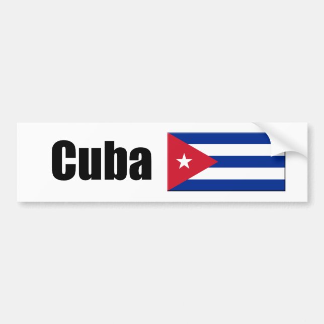 Autocollant De Voiture Drapeau du Cuba (Devant)