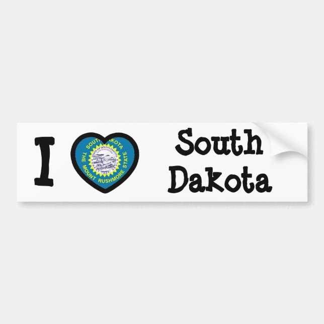 Autocollant De Voiture Drapeau du Dakota du Sud (Devant)