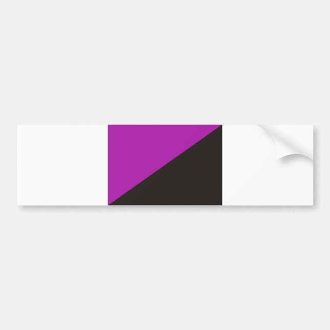 Autocollant De Voiture drapeau du féminisme anarchiste violet anarchie no (Devant)