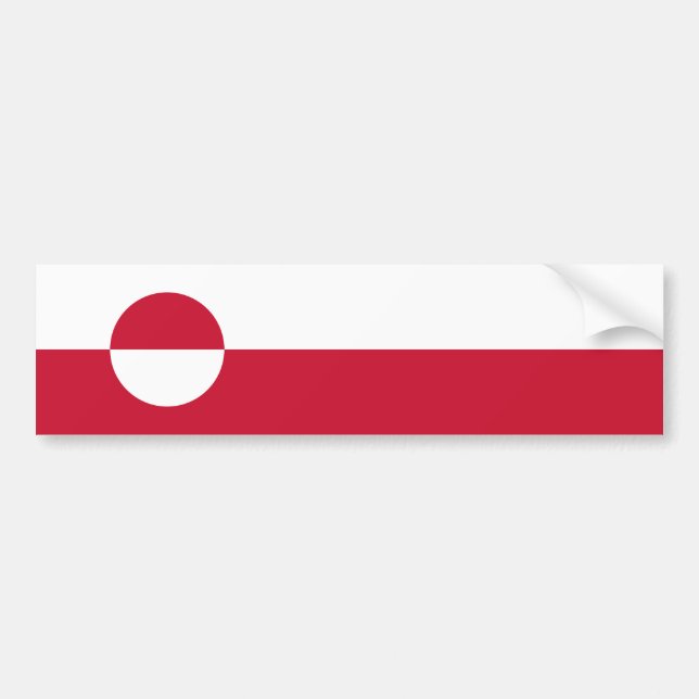 Autocollant De Voiture Drapeau du Groenland (Devant)