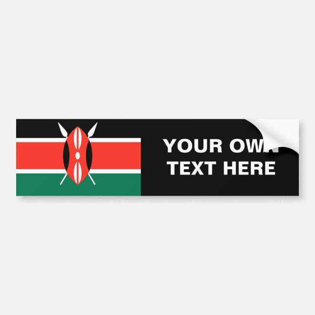 Autocollant De Voiture Drapeau du Kenya (Devant)