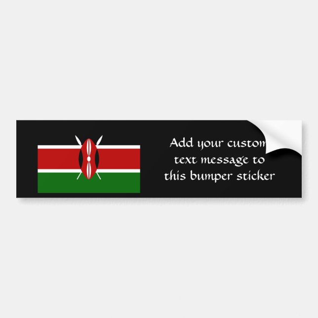 Autocollant De Voiture Drapeau du Kenya Afrique (Devant)
