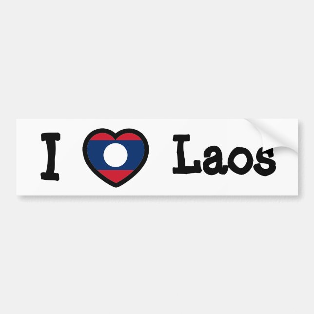 Autocollant De Voiture Drapeau du Laos (Devant)