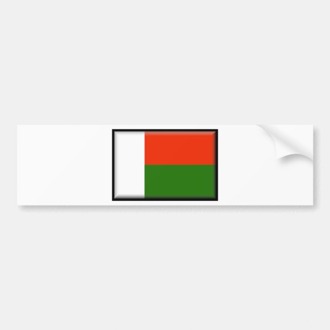 Autocollant De Voiture Drapeau du Madagascar (Devant)