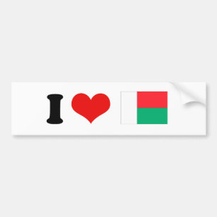 Autocollant De Voiture Drapeau du Madagascar