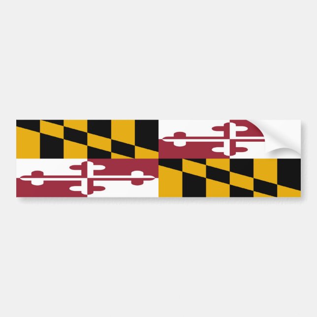 Autocollant De Voiture Drapeau du Maryland (Devant)