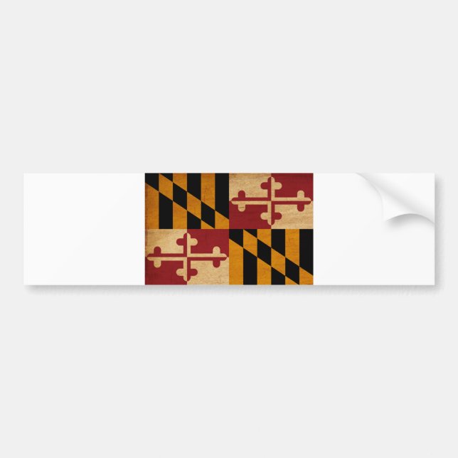 Autocollant De Voiture Drapeau du Maryland (Devant)