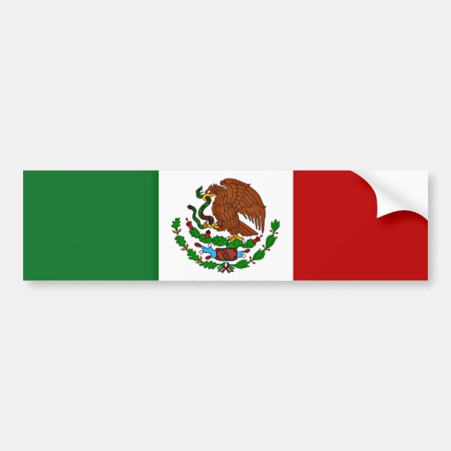 Autocollant De Voiture Drapeau du Mexique (Devant)
