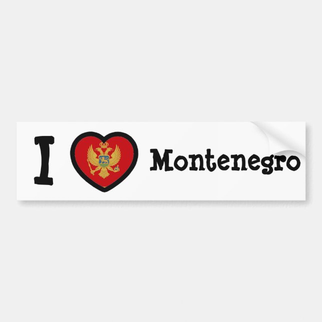 Autocollant De Voiture Drapeau du Monténégro (Devant)