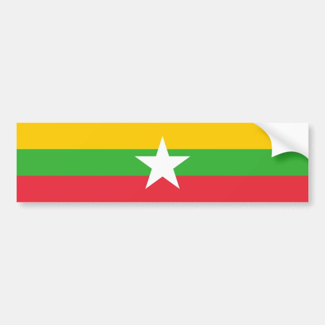 Autocollant De Voiture Drapeau du Myanmar (Devant)