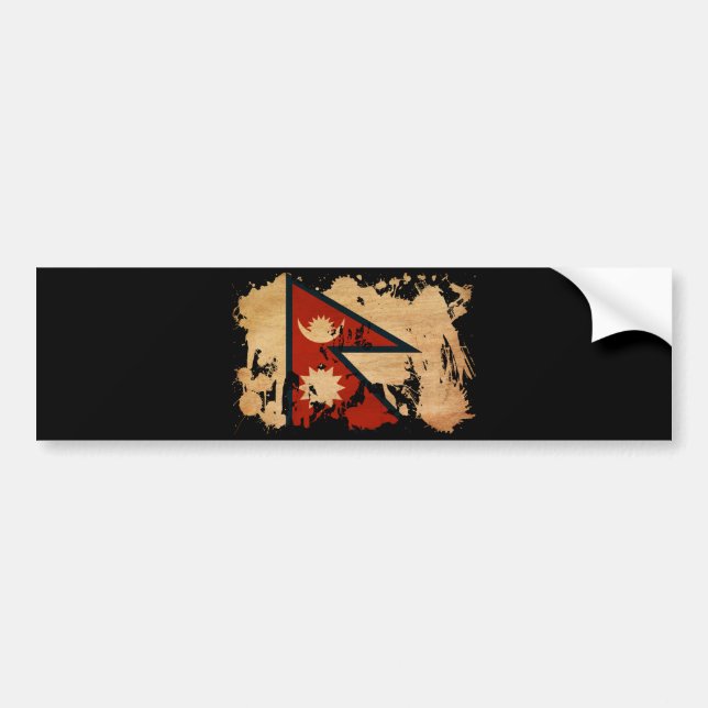 Autocollant De Voiture Drapeau du Népal (Devant)