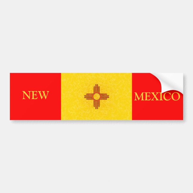AUTOCOLLANT DE VOITURE DRAPEAU DU NOUVEAU MEXIQUE (Devant)