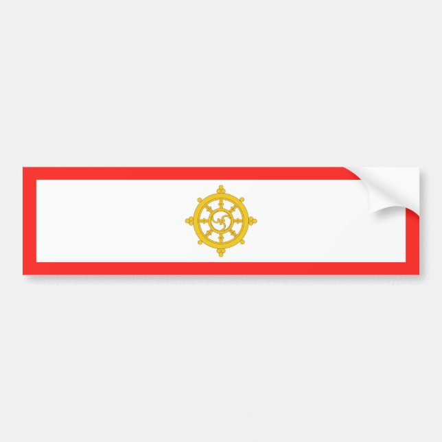 Autocollant De Voiture Drapeau du royaume de Sikkim (Devant)