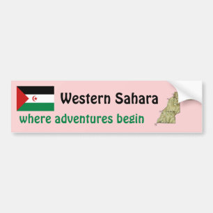 Autocollant De Voiture Drapeau du Sahara Occidental + Sticker de pare-cho
