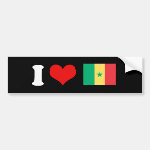 Autocollant De Voiture Drapeau du Sénégal