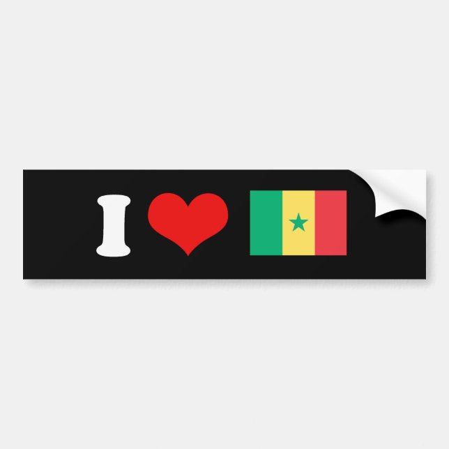 Autocollant De Voiture Drapeau du Sénégal (Devant)