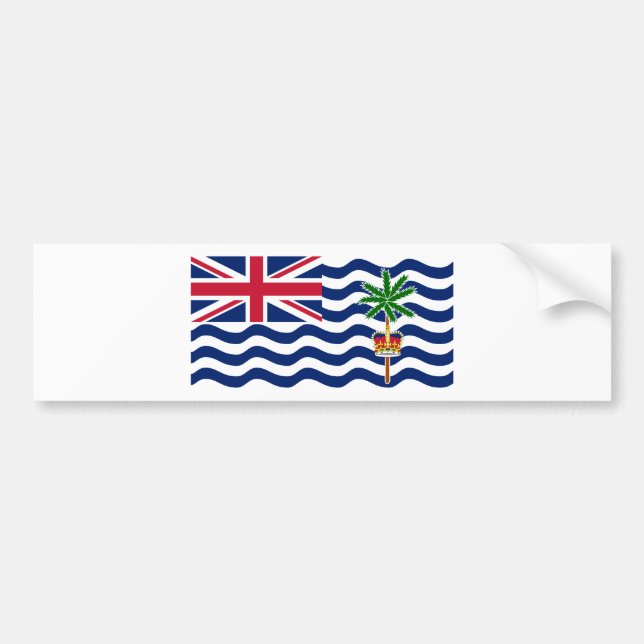 Autocollant De Voiture Drapeau du Territoire britannique de l'océan Indie (Devant)